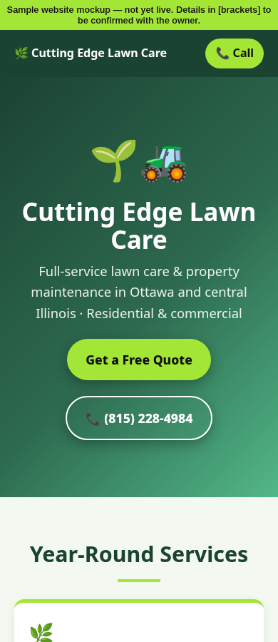 Sample lawn care design