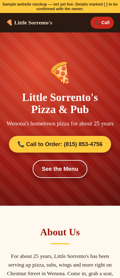 Sample pizzeria design